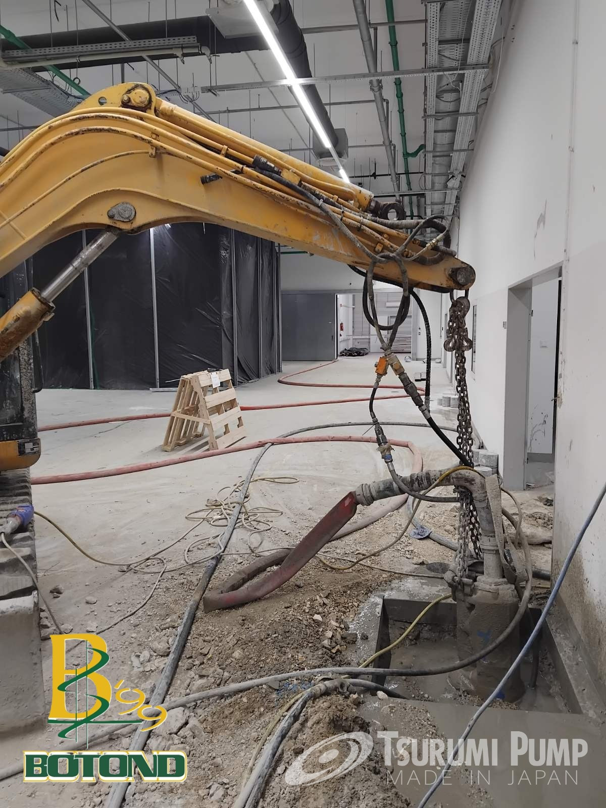 JET-GROUTING iszap szivattyúzása Tsurumi KRD47.5 szivattyúval