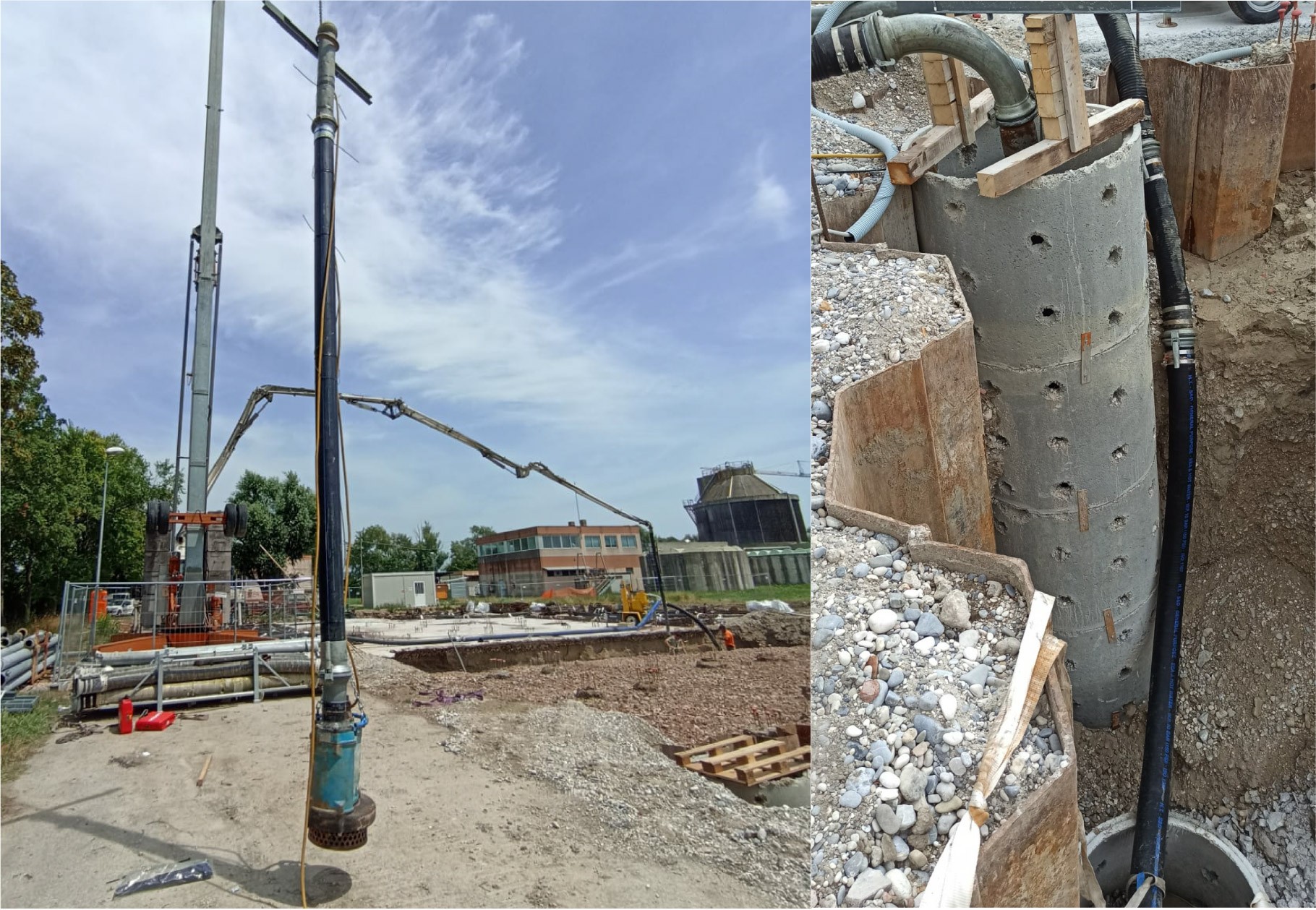 Víztelenítő kutakba telepített merülő zagyszivattyúk