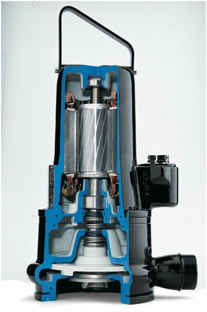Tsurumi 50GY21.6 egyfázisú darálós szennyvízszivattyú  metszeti képe