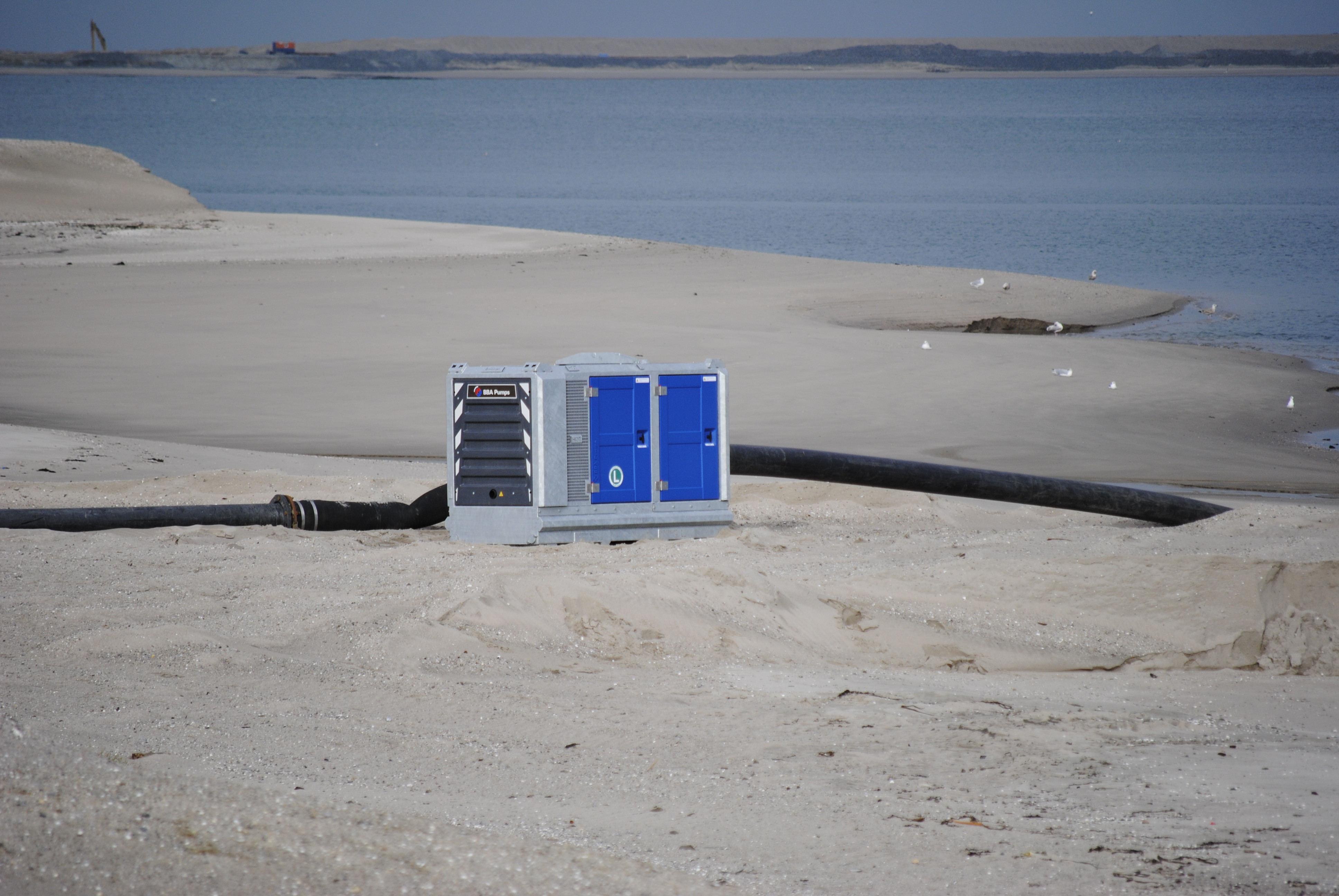 BBA BA100E D265  víztelenítő szivattyú tengerpartra telepítve