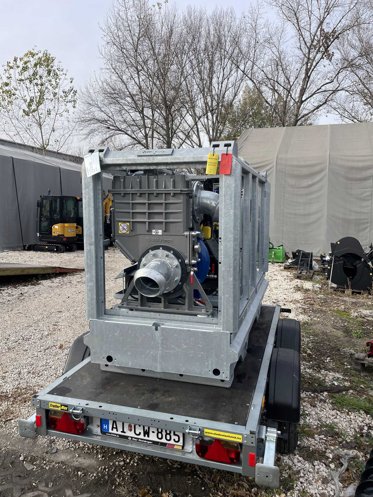 BBA BA150KS D285 nagy teljesítményű dízel szennyvízszivattyú szállítási pozícióban