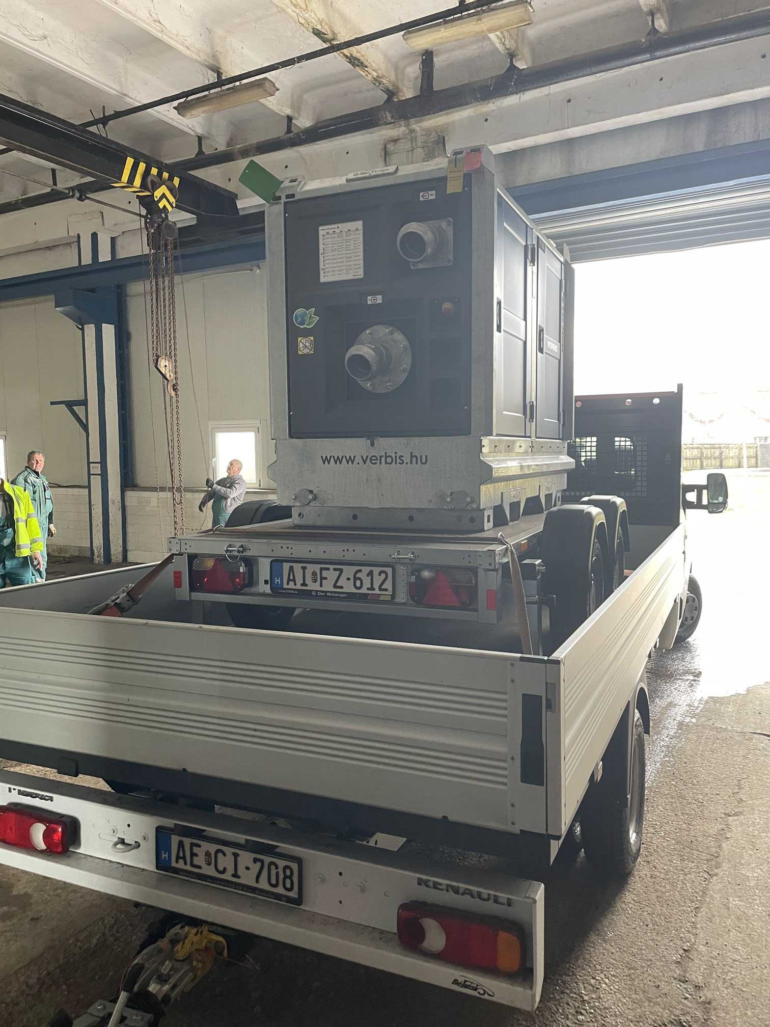 BBA BA100k d193 mobil dizel szivattyú megérkezése a vevő telephelyére