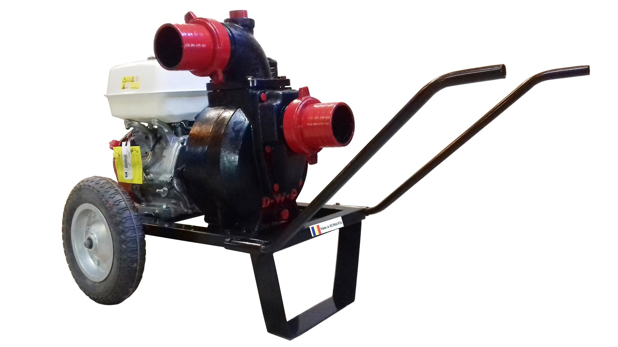 DWP 390 H4D nagynyomású benzinmotoros önfelszívó öntözőszivattyú jobb oldali nézet