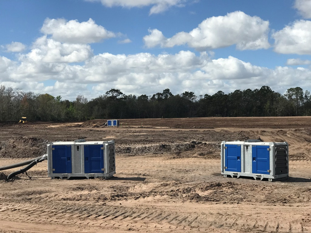 BBA PT150 D180 dugattyús vákuumszivattyú munkaterület víztelenítése közben